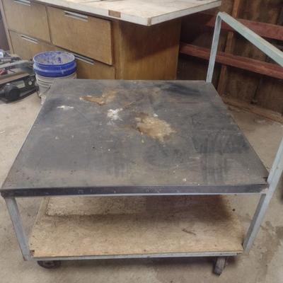 Double Tiered Metal Framed Workshop Pushcart Choice A