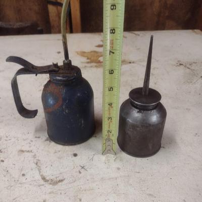 Pair of Workshop Oil Application Cans
