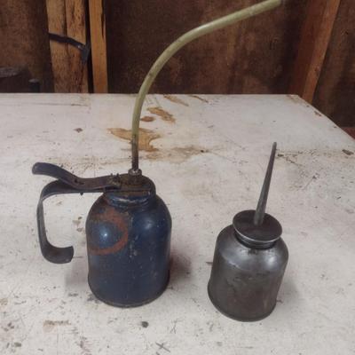 Pair of Workshop Oil Application Cans