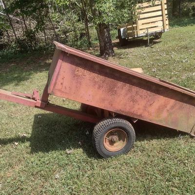 Red Devil Load Hog Pull Behind Garden Dump Trailer