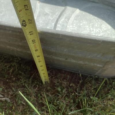 Vintage Wheeling Brand Galvanized Washtub or Trough