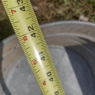 Vintage Wheeling Brand Galvanized Washtub or Trough