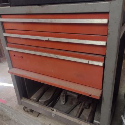Metal Multi-Drawer Roll Cabinet and Tool Contents