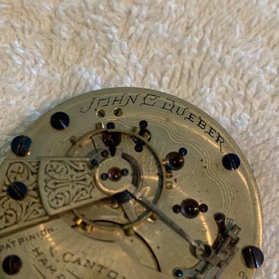 Dueber / A.E. Siviter Pocket Watch Movement / Face Parts Lot