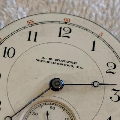 Dueber / A.E. Siviter Pocket Watch Movement / Face Parts Lot