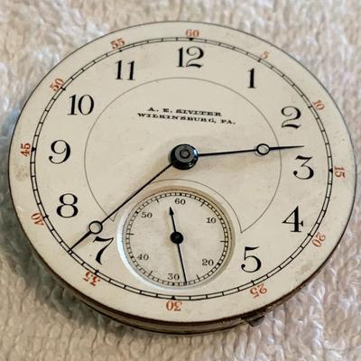 Dueber / A.E. Siviter Pocket Watch Movement / Face Parts Lot