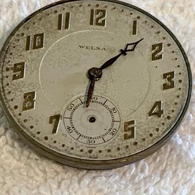 Welsa /Sandoz / Times Watch Co Pocket Watch Parts Lot