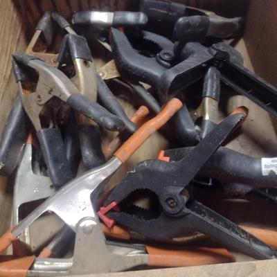 Assortment of Various Sized Clamps