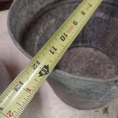 Vintage Galvanized and Aluminum Buckets and Hooks