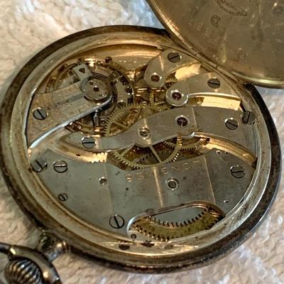 Vintage Longines Sterling Silver Pocket Watch
