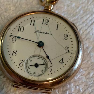 Vintage Dueber 15 Jewel Hampden Pocket Watch