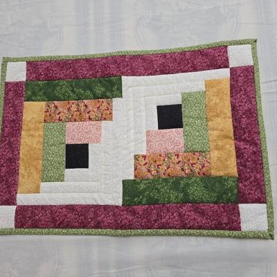 Collection of quilted fabrics - wall hanging - pillow case - table runner - and more