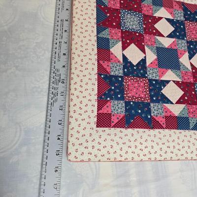 Collection of quilted fabrics - wall hanging - pillow case - table runner - and more