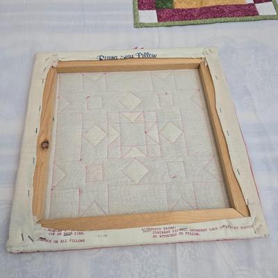 Collection of quilted fabrics - wall hanging - pillow case - table runner - and more