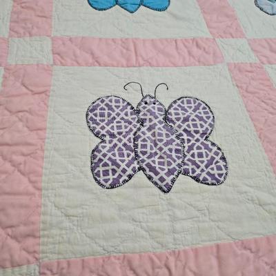 Beautiful handmade Quilt featuring Butterflies