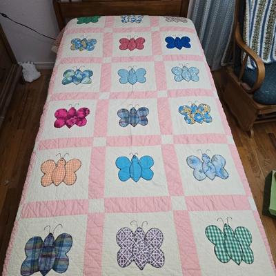 Beautiful handmade Quilt featuring Butterflies