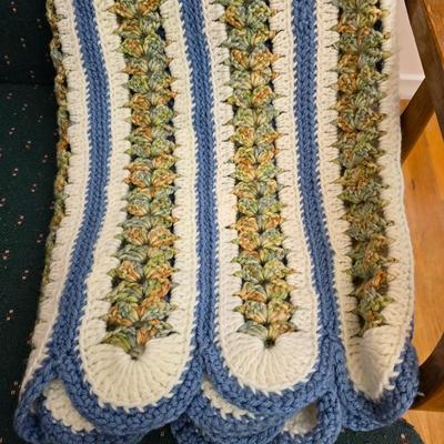 Nice wooden Glider Rocker - with Afghan throw