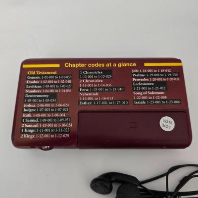 Wonder Bible audio player with player guide and religious booklets
