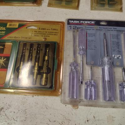 Assortment of Wrenches, Driver Bits and Other New in Package