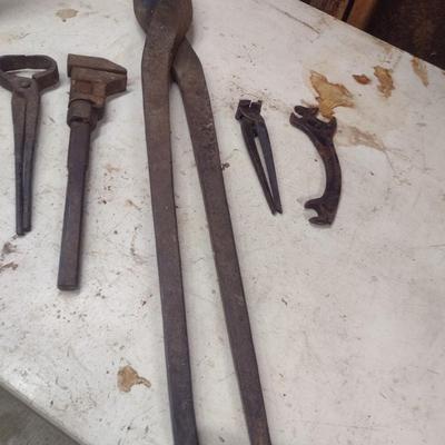 Assortment of Vintage Blacksmithing and Other Tools