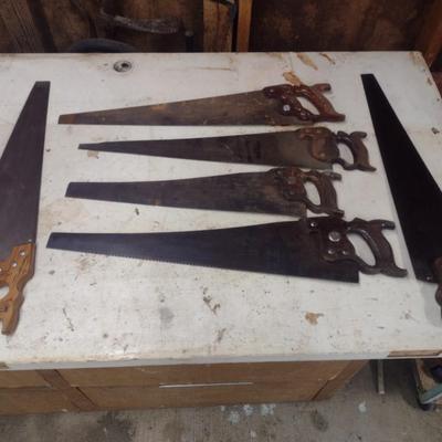 Nice Collection of Vintage Hand Saws Includes Warranty Superior and Disston (See all Pictures)