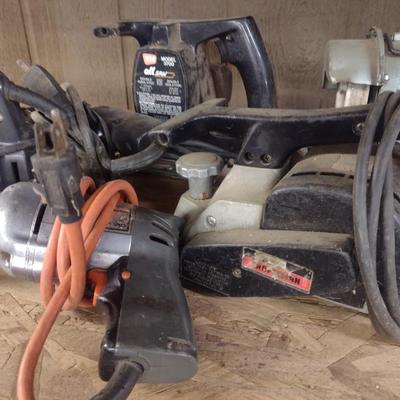 Assortment of Power Hand Tools Planer, Circular Saw, Drill and Other