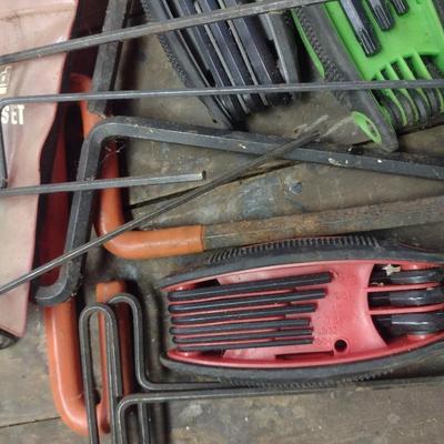 Collection of Allen Wrenches Various Sizes and Head Shapes