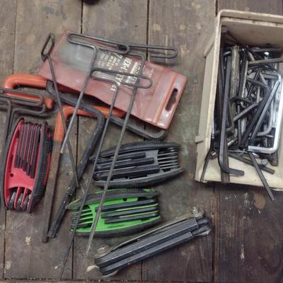 Collection of Allen Wrenches Various Sizes and Head Shapes