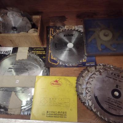 Circular and Table Saw Blades Various Sizes Most in Used Condition