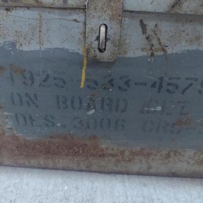 Antique Military Metal Storage Trunk