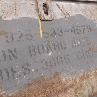 Antique Military Metal Storage Trunk