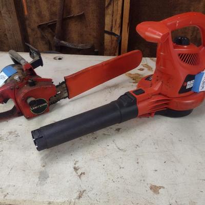 Electric Chainsaw and Leaf Blower
