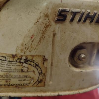 Stihl Gas Powered Chain Saw, Chainsaw Blade Bars, Oil and Other (Chainsaws are being sold as parts only)