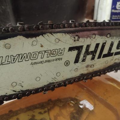 Stihl Gas Powered Chain Saw, Chainsaw Blade Bars, Oil and Other (Chainsaws are being sold as parts only)