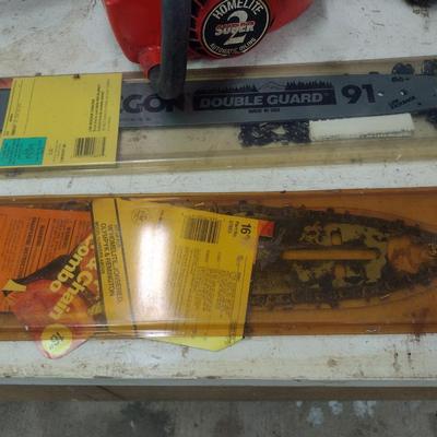 Stihl Gas Powered Chain Saw, Chainsaw Blade Bars, Oil and Other (Chainsaws are being sold as parts only)