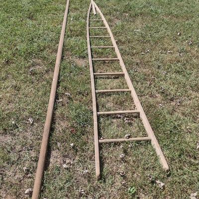 Vintage Wood Framed Apple Tree Ladder