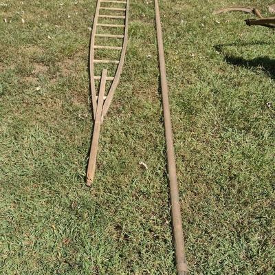 Vintage Wood Framed Apple Tree Ladder