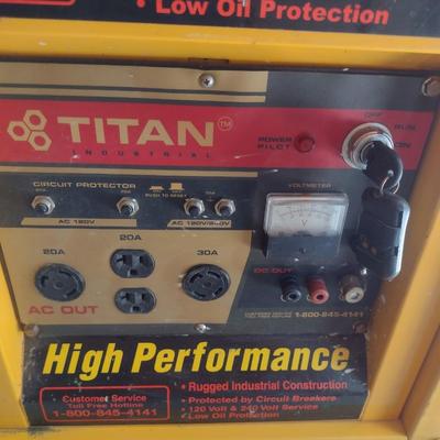 Titan Industrial 8500 High Performance Portable Gas Generator with Electric Start Working Condition