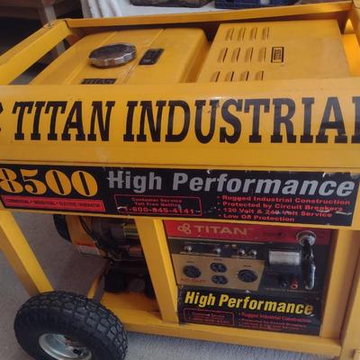 Titan Industrial 8500 High Performance Portable Gas Generator with Electric Start Working Condition