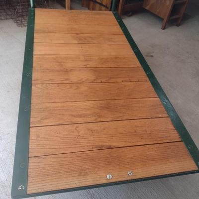 Antique Fairbanks Cast Iron Framed Platform Truck/Cart with Wood Slat Floor Restored Condition
