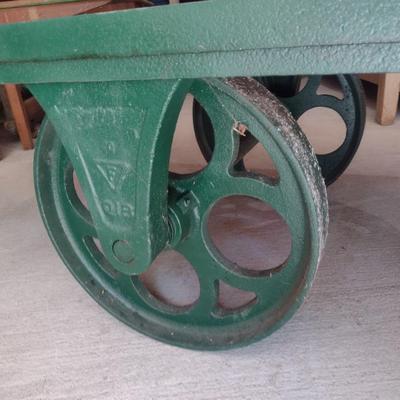 Antique Fairbanks Cast Iron Framed Platform Truck/Cart with Wood Slat Floor Restored Condition