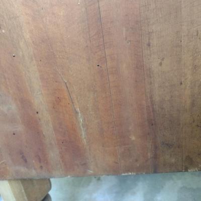 Vintage Butcher Block Table 10" Thick x 36" Long