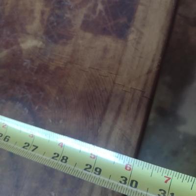 Vintage Butcher Block Table 10" Thick x 36" Long