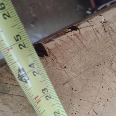 Vintage Butcher Block Table 8" Thick x 49" Long