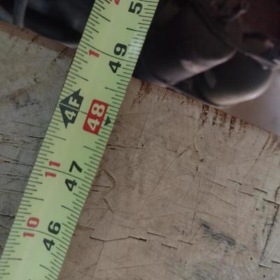 Vintage Butcher Block Table 8" Thick x 49" Long