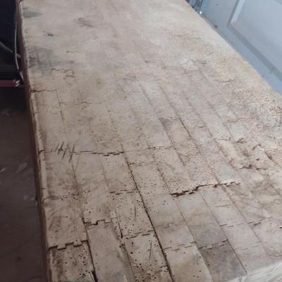 Vintage Butcher Block Table 8" Thick x 49" Long