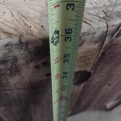 Vintage Butcher Block Table 8" Thick x 49" Long