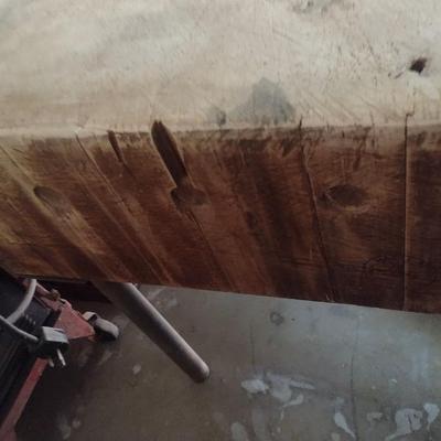 Vintage Butcher Block Table 8" Thick x 49" Long