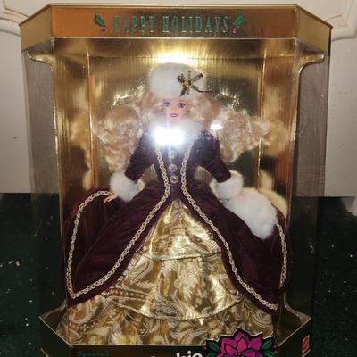 1996 Purple Eyed Holiday Barbie doll