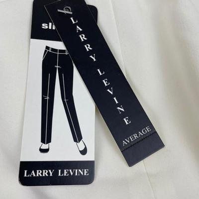 New Larry Levine Winter White Slim Leg Pants 12